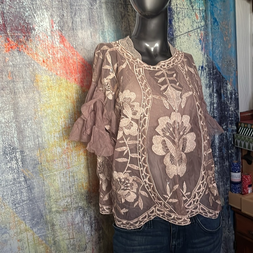 Rose gold shimmer shirt